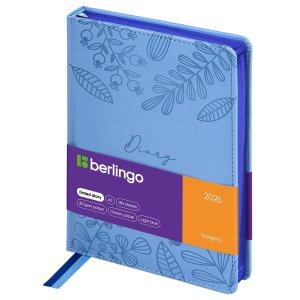 Ежедневник 184л датир А5 2026г Starlight S металлик срез голубой кожзам DD6_84501