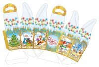 Коробка для конфет Лисички с новым годом 800гр ПП-0411