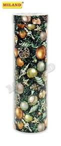 Тубус под бутылку Елочные украшения" (9,2 х 9,2 х 32 см) ПП-0930