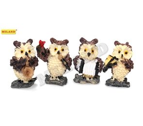 Статуэтка Сова-музыкант асс 6х3,5х2см Т-5063