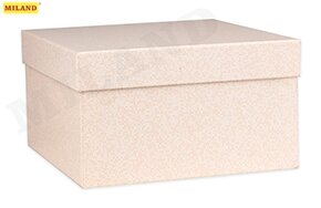 Одинарная квадратная коробка "Ваниль" 15,5*15,5*9 см ПП-3245