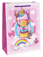 Бумажный пакет Единорог с леденцом ПКП-3165