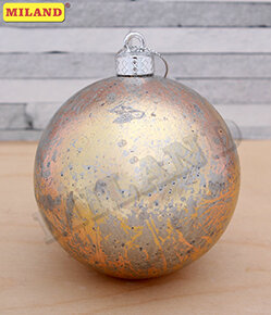 Новогоднее украшение Набор бронзовых ёлочных шаров 3 шт Звёздная пыль, 8 см НУ-1275