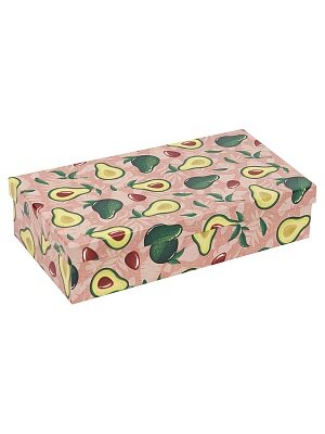 Одинарная прямоугольная коробка Авокадо 28,5х18,5х12см КОР-8534