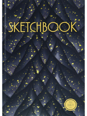 Cкетчбук А4 Чешуя (7БЦ, мат лам+выб лак, 64 л, ляссе, 100г) (айвори) С64-4180