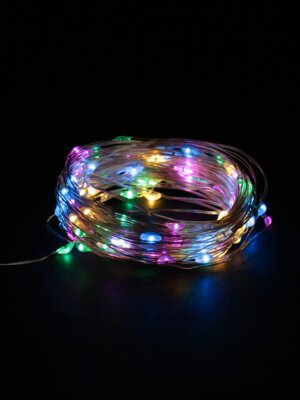 Гирлянда Проволока 10м 100 ламп разноцв НУ-3008