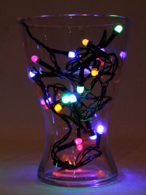 Гирлянда шарики 3,5м 28 разноцв ламп 8 режимов темная нить НУ-9735