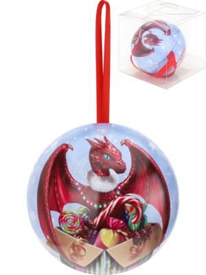 Шар металл с предсказанием Зимний дракончик 6,8см НУ-5827