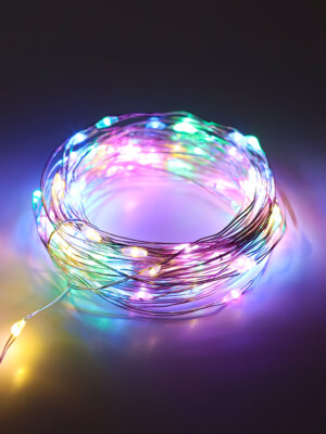 Гирлянда проволока 10м 100 разноцв ламп НУ-3003
