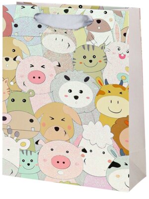 Бумажный пакет Dream cards 18*24*8.5 Веселый зоопарк ППК-2565