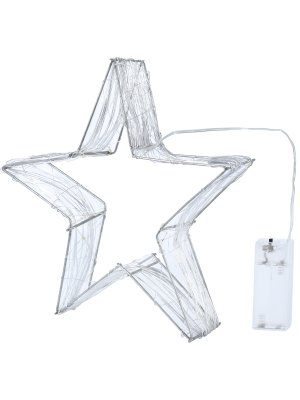Светящаяся фигура Белая звезда 25см Т-5544