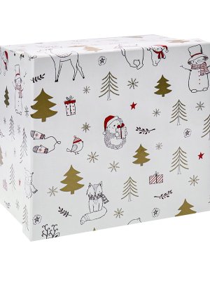 Коробка квадратная одинарная Звери в лесу 17,5х17,5х10см ПП-9803