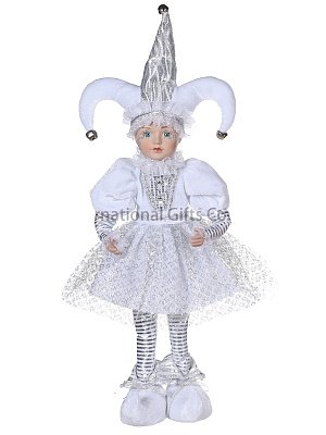 Сувенир Эльф в белом костюме 50см Т-7064