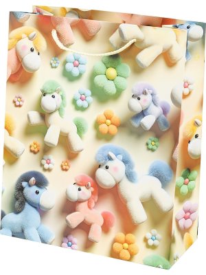 Бумажный пакет Dream cards 26х32х12 Пушистые пони 210 г ППК-7579