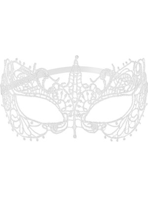 Маска карнавальная Венецианка белая КРК-2950