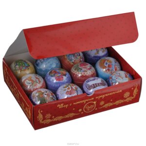 Новогоднее подвесное елочное украшение Шар с новогодним пожеланием 78130