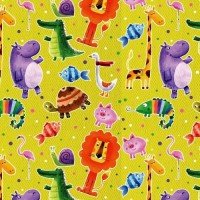 Упаковочная бумага Веселые зверята в рул 100*70см 41880