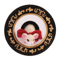 Новогоднее подвесное украшение Мышка с бантиком 80279