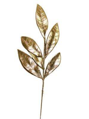 Интерьерное украшение ветка Золотая ветвь из полиэтил на проволоке черн метал 30*11*0,7см  86957