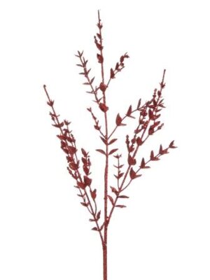 Интерьерное украшение Ветка Липа в красном  из ПВХ 57x15x1см 82212