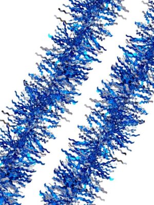 Мишура из ПЭТ синий микс 9x200см 76722