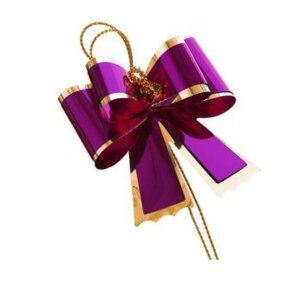 Затягивающийся декоративный бант из полиэтилентерефталата  с полипропиленовым ламинированием, для оф