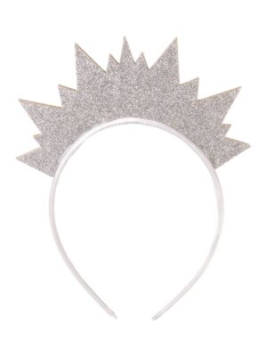 Карнавальный ободок Корона серебристая 16х18см 86531