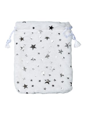 Мешочек для подарков полиэстер 400гр с затяжным шнурком 21x16,5x2см 91085