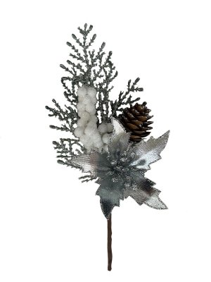 Новогоднее украшение из полиэтилена полиэстера и пенополистирола с сосновой шишкой 5х10х22см 92410