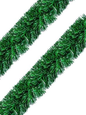 Новогодняя мишура из ПЭТ 9*200см Зеленая 91118