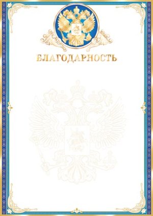 9-01-348 Благодарность РФ