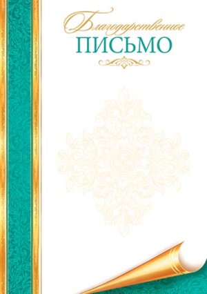 9-19-313 Благодарственное письмо