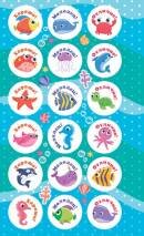 0-11-497 Наклейка оценка Морские обитатели