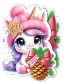 2-54-5193 Открытка мини С Новым годом Единорожка