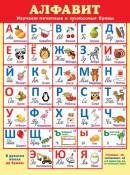 0-02-642 Плакат Алфавит Изучаем печатные и прописные буквы