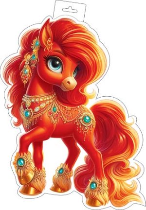 0-35-5053 Плакат фигурный Лошадка