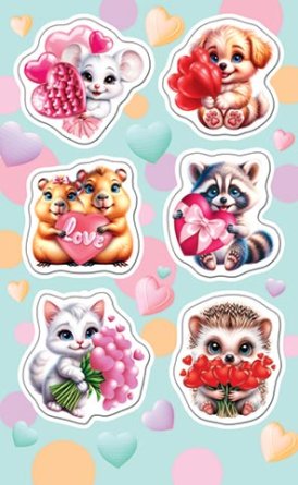 0-11-14158 Наклейки Милые животные