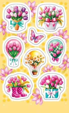 0-11-8045 Наклейки Цветы
