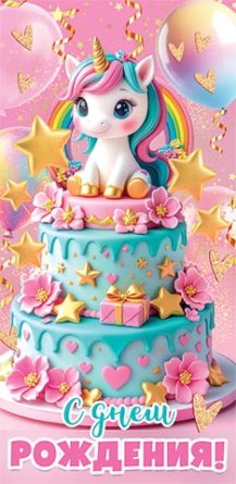 2-16-3072 Конверт С Днём рождения дет