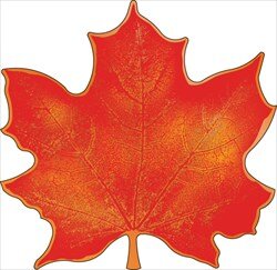 Украшение Кленовый лист Красный 87.743