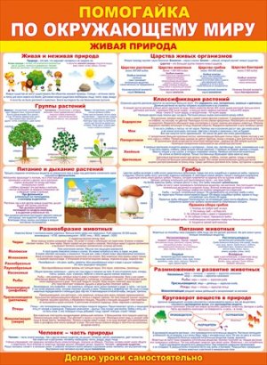 Плакат Помогайка по окружающему миру Живая природа