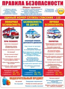 Плакат Правила безопасности