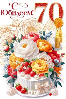 Открытка С Юбилеем 70 лет жен