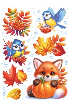 Оформительская наклейка Осенняя пора