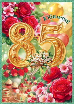 Открытка С Юбилеем 85 лет жен 9.0001511
