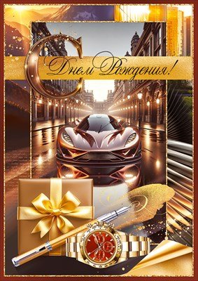 Открытка С Днем Рождения муж 9.0001541