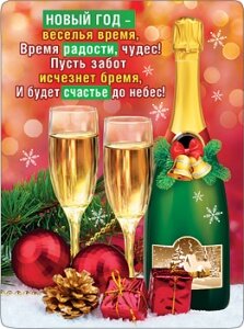 Виниловый магнит Шампанское