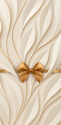 Конверт Без надписи Золотой бант жен 1.0000550