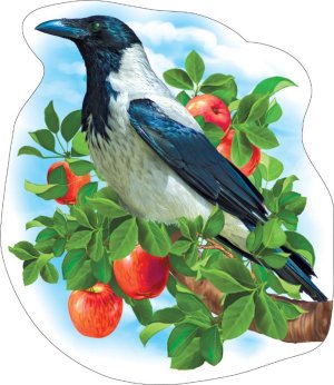 Плакат фигурный мини Ворона