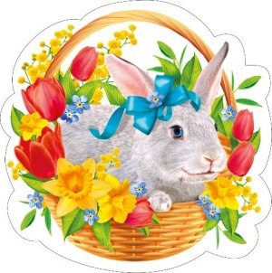 Украшение Кролик в корзинке